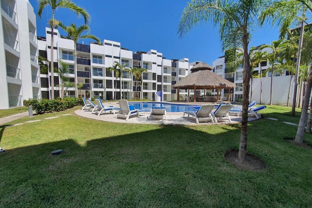 Departamento De Lujo En Manzanillo, Planta Baja Frente A La Alberca Apartment Exterior foto