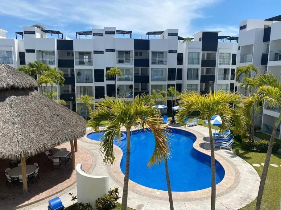 Departamento De Lujo En Manzanillo, Planta Baja Frente A La Alberca Apartment Exterior foto